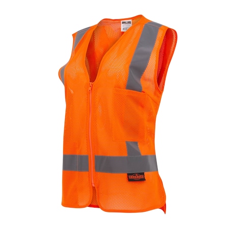 SV2ZW Women's Economy 2 Pocket Vest, HiVis Orange, Size 2X